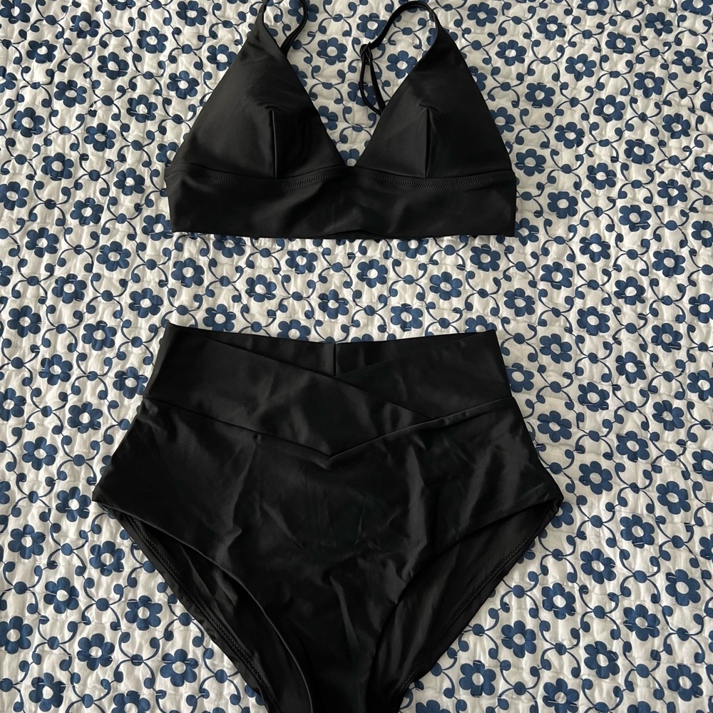 Aerie Black High-Waisted Bikini